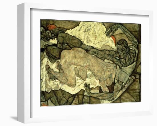 Lovers (Man and Woman I)-Egon Schiele-Framed Giclee Print