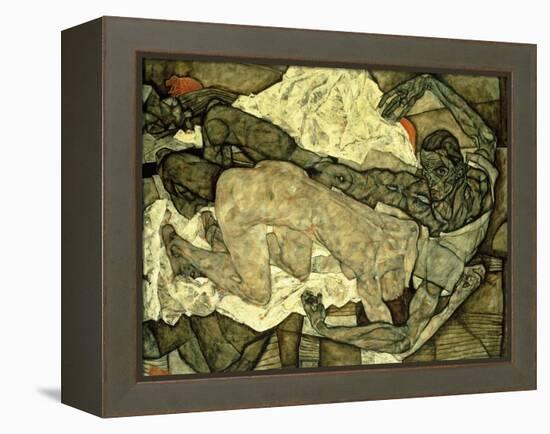 Lovers (Man and Woman I)-Egon Schiele-Framed Premier Image Canvas