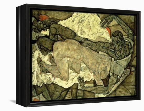 Lovers (Man and Woman I)-Egon Schiele-Framed Premier Image Canvas