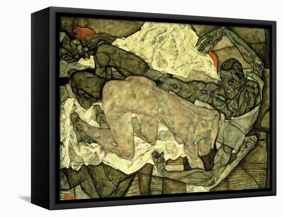 Lovers (Man and Woman I)-Egon Schiele-Framed Premier Image Canvas