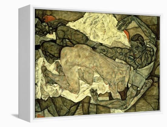Lovers (Man and Woman I)-Egon Schiele-Framed Premier Image Canvas