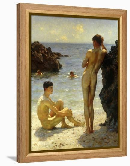 Lovers of the Sun, 1923-Henry Scott Tuke-Framed Premier Image Canvas