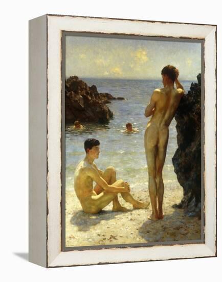 Lovers of the Sun, 1923-Henry Scott Tuke-Framed Premier Image Canvas