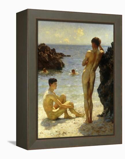 Lovers of the Sun, 1923-Henry Scott Tuke-Framed Premier Image Canvas