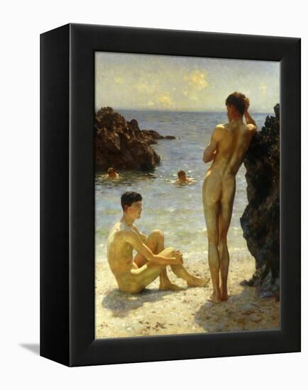Lovers of the Sun, 1923-Henry Scott Tuke-Framed Premier Image Canvas