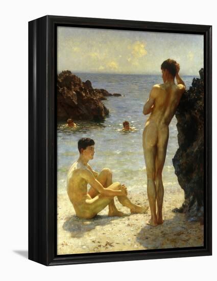 Lovers of the Sun, 1923-Henry Scott Tuke-Framed Premier Image Canvas