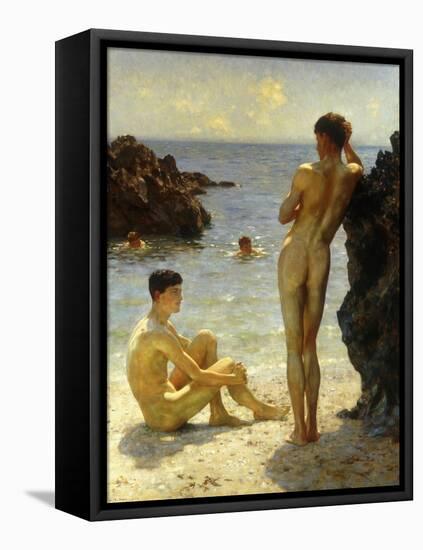 Lovers of the Sun, 1923-Henry Scott Tuke-Framed Premier Image Canvas