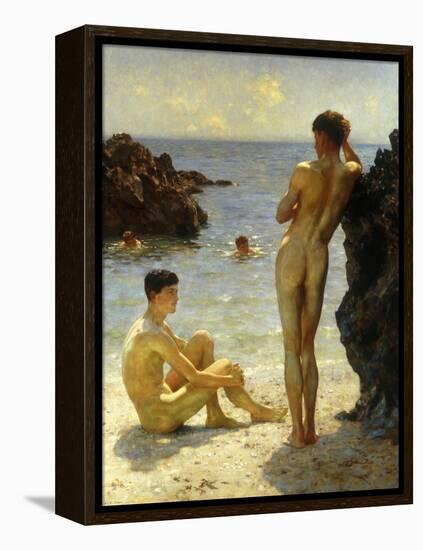 Lovers of the Sun, 1923-Henry Scott Tuke-Framed Premier Image Canvas