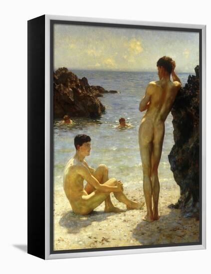 Lovers of the Sun, 1923-Henry Scott Tuke-Framed Premier Image Canvas