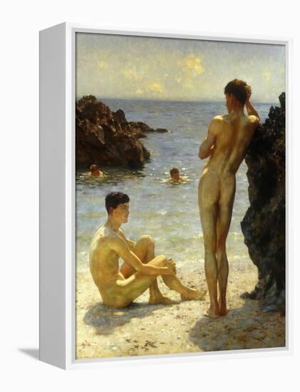 Lovers of the Sun, 1923-Henry Scott Tuke-Framed Premier Image Canvas