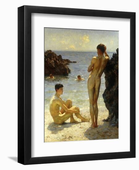 Lovers of the Sun, 1923-Henry Scott Tuke-Framed Giclee Print