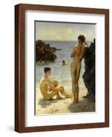 Lovers of the Sun-Henry Scott Tuke-Framed Giclee Print