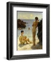 Lovers of the Sun-Henry Scott Tuke-Framed Giclee Print
