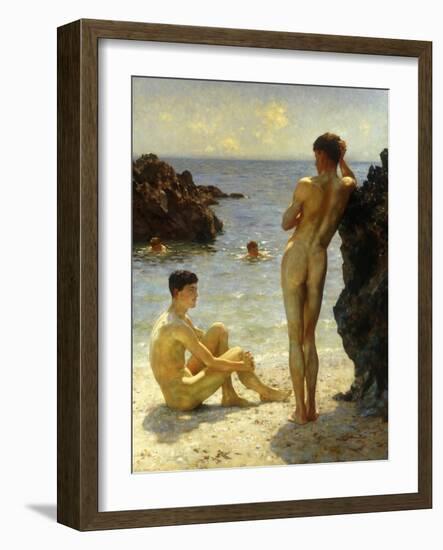 Lovers of the Sun-Henry Scott Tuke-Framed Giclee Print