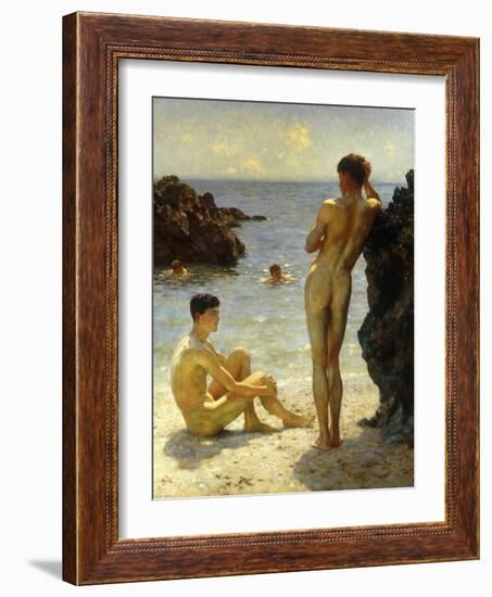 Lovers of the Sun-Henry Scott Tuke-Framed Giclee Print