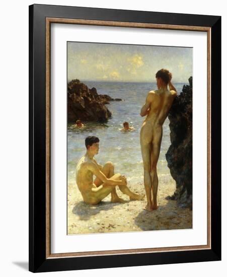 Lovers of the Sun-Henry Scott Tuke-Framed Giclee Print