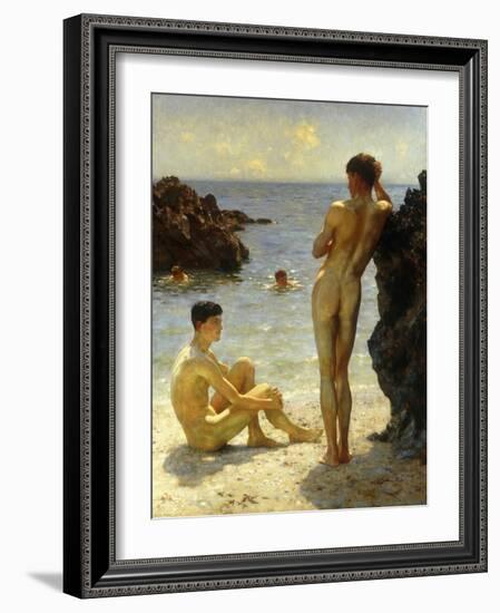 Lovers of the Sun-Henry Scott Tuke-Framed Giclee Print