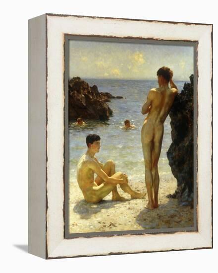 Lovers of the Sun-Henry Scott Tuke-Framed Premier Image Canvas