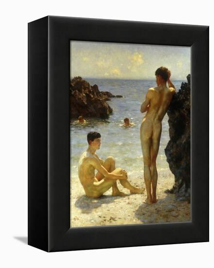 Lovers of the Sun-Henry Scott Tuke-Framed Premier Image Canvas