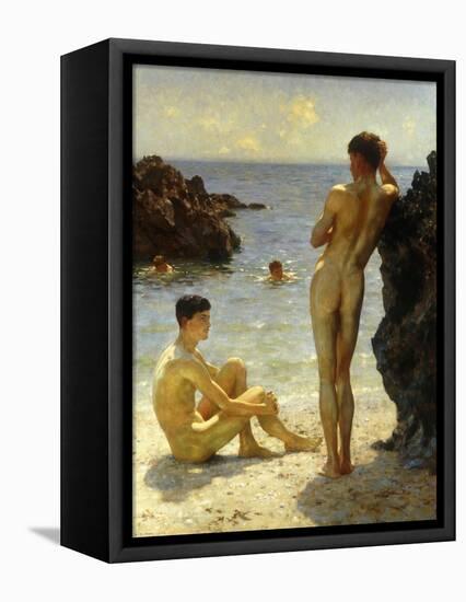 Lovers of the Sun-Henry Scott Tuke-Framed Premier Image Canvas