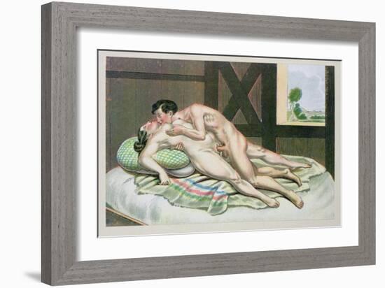 Lovers on a Bed, Published 1835, Reprinted in 1908-Peter Fendi-Framed Giclee Print