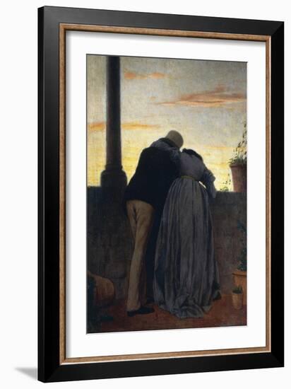 Lovers on Balcony, 1866-Federico Zandomeneghi-Framed Giclee Print