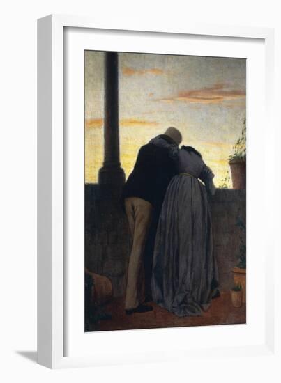 Lovers on Balcony, 1866-Federico Zandomeneghi-Framed Giclee Print