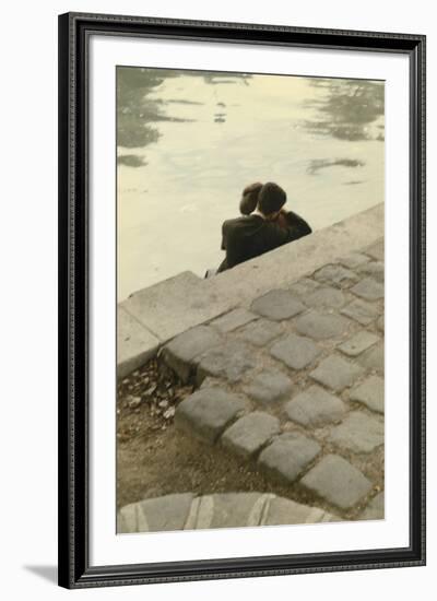 Lovers on the Banks of the River Seine-Peter Cornelius-Framed Giclee Print