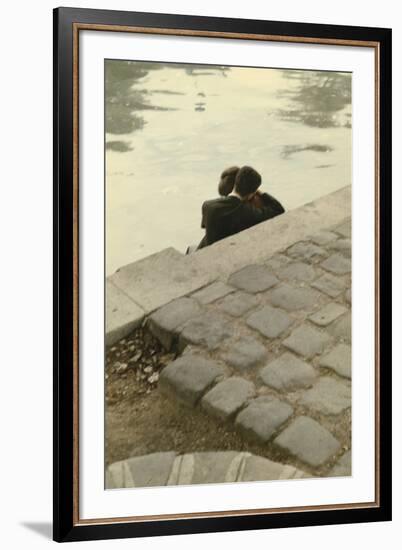 Lovers on the Banks of the River Seine-Peter Cornelius-Framed Giclee Print