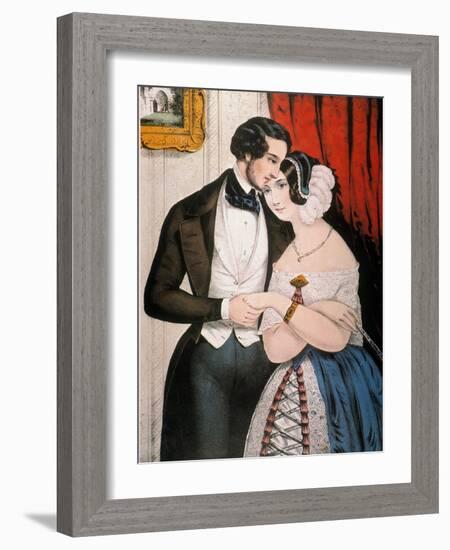 Lovers Reconciliation-Currier & Ives-Framed Giclee Print
