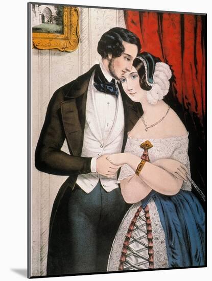 Lovers Reconciliation-Currier & Ives-Mounted Giclee Print