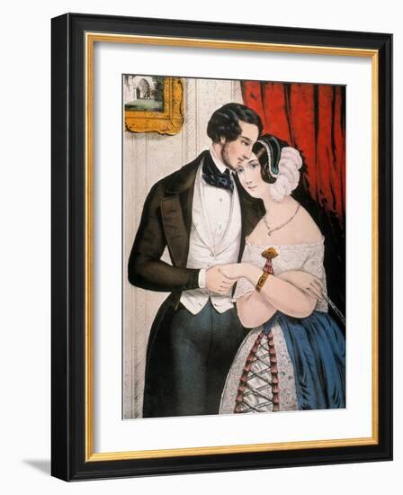 Lovers Reconciliation-Currier & Ives-Framed Giclee Print