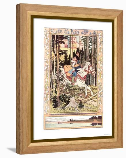 Lovers Riding-Ivan Bilibin-Framed Stretched Canvas