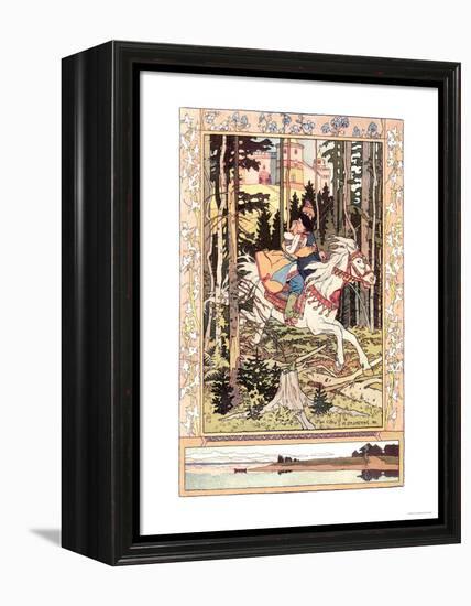 Lovers Riding-Ivan Bilibin-Framed Stretched Canvas