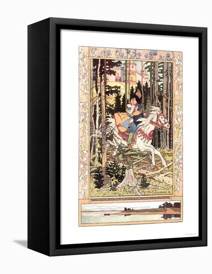 Lovers Riding-Ivan Bilibin-Framed Stretched Canvas
