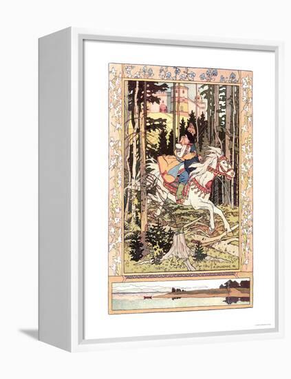 Lovers Riding-Ivan Bilibin-Framed Stretched Canvas