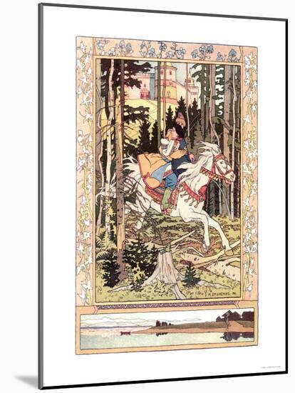 Lovers Riding-Ivan Bilibin-Mounted Art Print