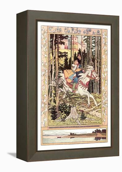 Lovers Riding-Ivan Bilibin-Framed Stretched Canvas