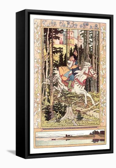 Lovers Riding-Ivan Bilibin-Framed Stretched Canvas