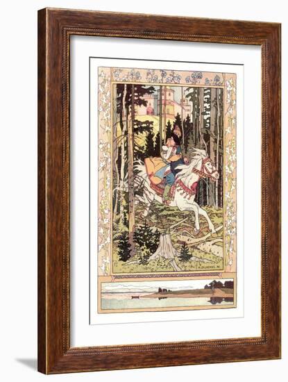 Lovers Riding-Ivan Bilibin-Framed Art Print