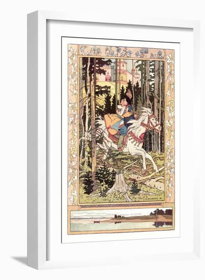 Lovers Riding-Ivan Bilibin-Framed Art Print