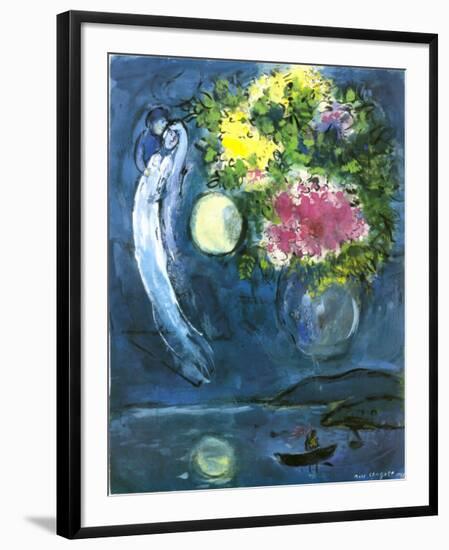 Lovers with Bouquet, c.1949-Marc Chagall-Framed Art Print