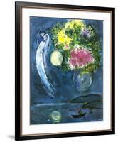 Lovers with Bouquet, c.1949-Marc Chagall-Framed Art Print