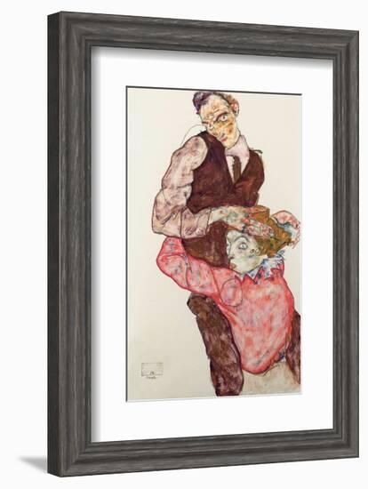 Lovers-Egon Schiele-Framed Art Print