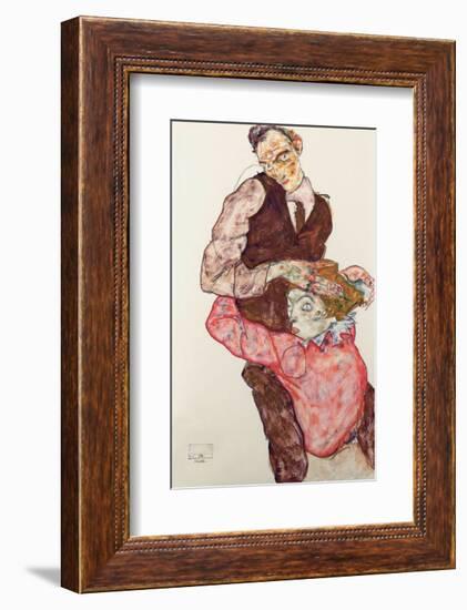 Lovers-Egon Schiele-Framed Art Print