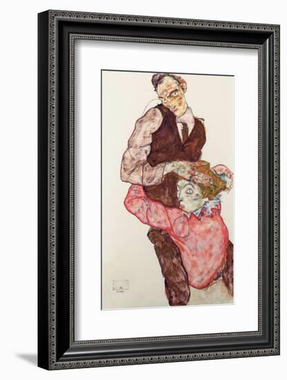 Lovers-Egon Schiele-Framed Art Print