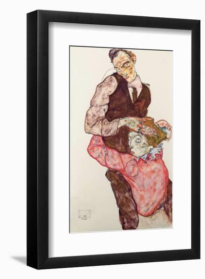 Lovers-Egon Schiele-Framed Art Print