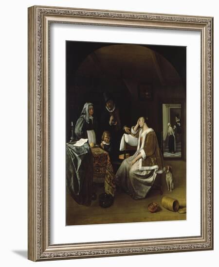 Lovesick Woman-Jan Steen-Framed Giclee Print