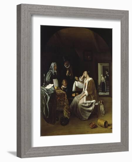 Lovesick Woman-Jan Steen-Framed Giclee Print