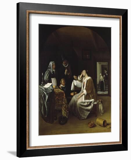 Lovesick Woman-Jan Steen-Framed Giclee Print